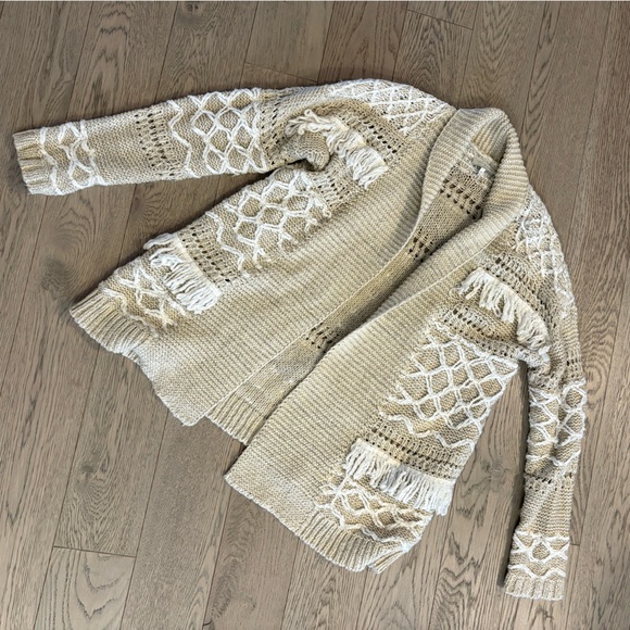 Lucky Brand Sweaters - Lucky Brand Beige Knit Cardigan